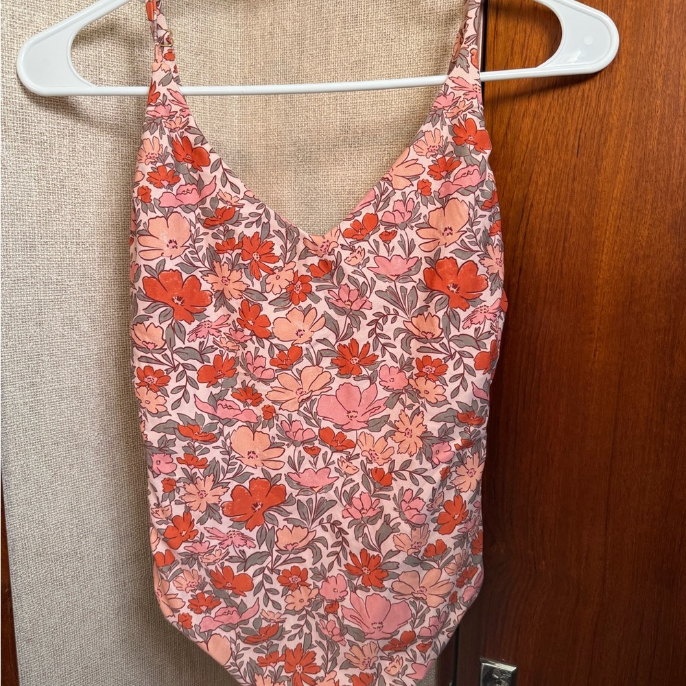 Midori Floral One Piece Swimsuit - Pink and Orange